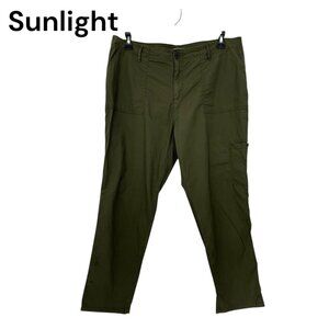 Liz Claiborne Womens Olive Cargo Pants Size 14 Comfort Outdoor Hiking